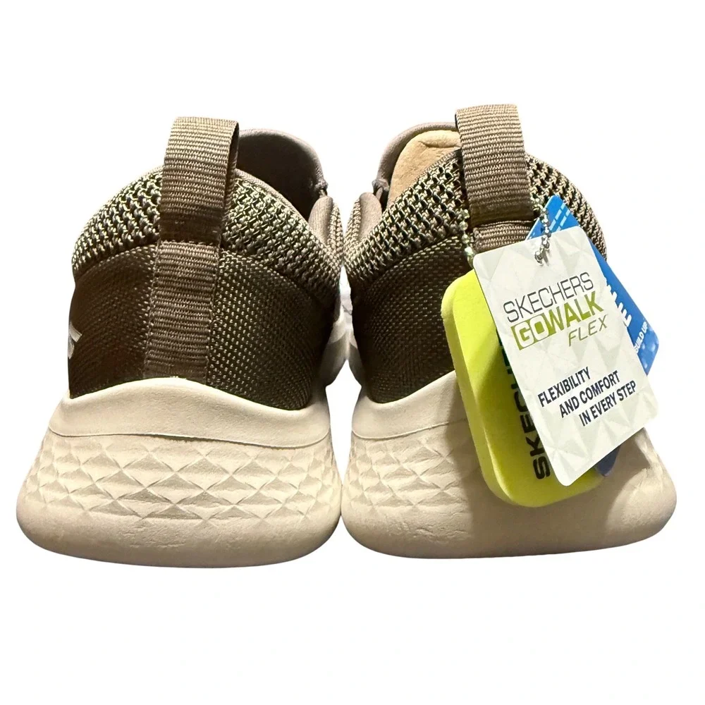 Skechers Slip‑On Comfort Sneakers Travel Sketchers Shoes Khaki Mens 7.5 Womens 9